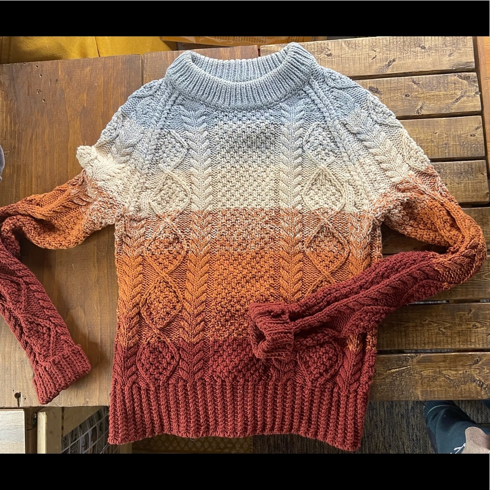 L.L. Bean multicolor striped fisherman sweater